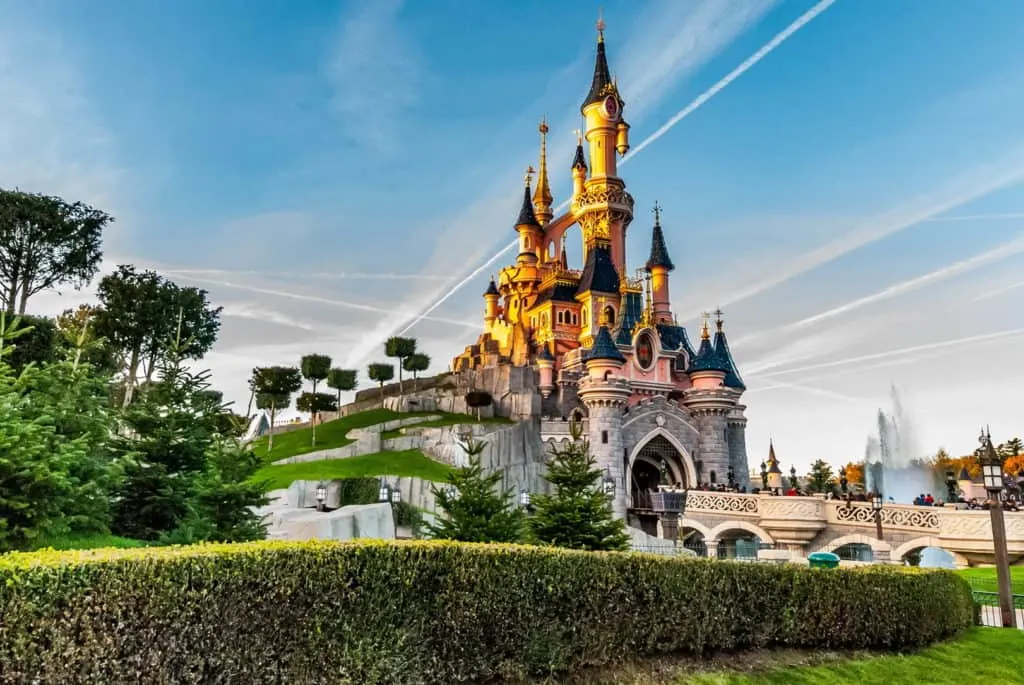 Inside Sleeping Beauty Castle you will find a sleeping dragon & the story of Aurora told through stained glass & tapestries along with a dragon's lair!