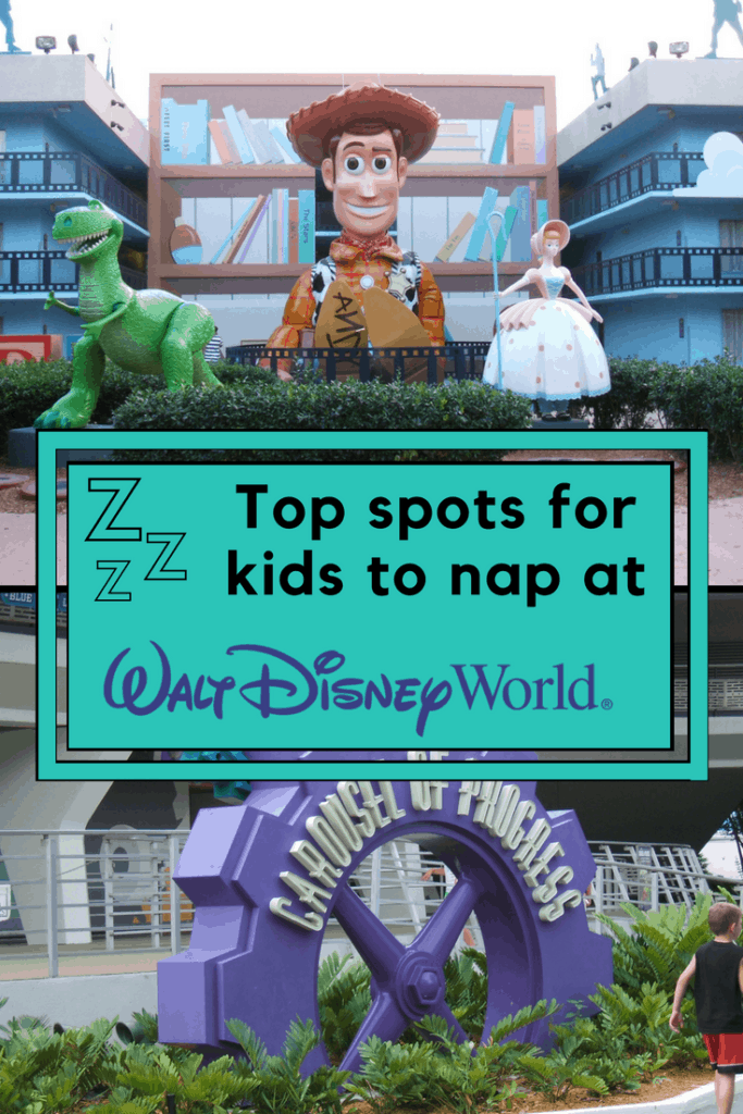 Top spots for helping little ones doze off without having to return to the hotel. This is how to induce nap time at Walt Disney World #Disney #DisneyKids #WaltDisneyWorld #DisneyWorld #FamilyTravel #Travel