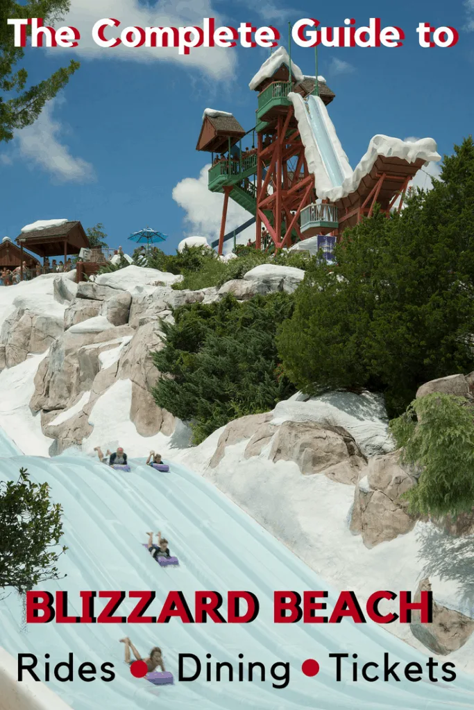 Everything you need to know about Disney's Blizzard Beach Waterpark. #waltdisneyworld #disney #disneyparks #disneyworld #disneytips #blizzardbeach 