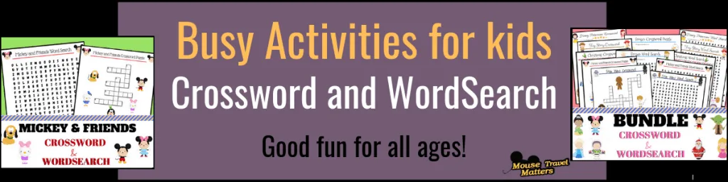 Busy activities to occupy the children while waiting at restaurants or in queue for an attraction. Great for family vacation and road trips.