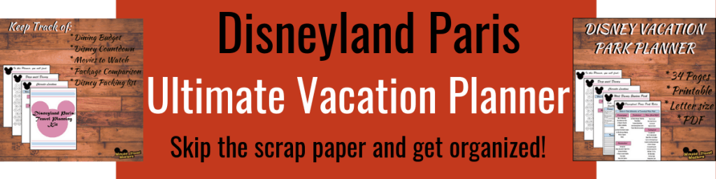 Disneyland Paris: Travel Planner - Vacation Planning, Disneyland ParisPlanning, Printable PDF