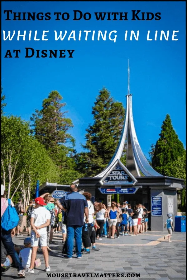 Things for Kids to Do While Waiting in Line at Disney! Here are some great suggestions for helping kids pass the time while waiting in line at a Disney theme park