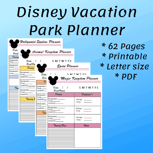 Walt Disney World vacation reveal ideas -- are you giving the gift of a Disney trip to someone for Christmas? Get an instant download of these awesome colorful printables from Etsy. Use them in an announcement letter or as part of a scavenger hunt. #DisneyWorld #DisneyVacation #etsy #DisneyParks