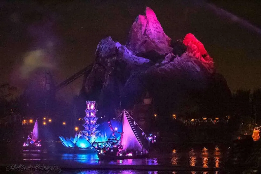 Animal Kingdom’s new Rivers of Light nighttime experience brings the beauty of nature to life with color changing floats, fountains, water screens, music, and much more. 