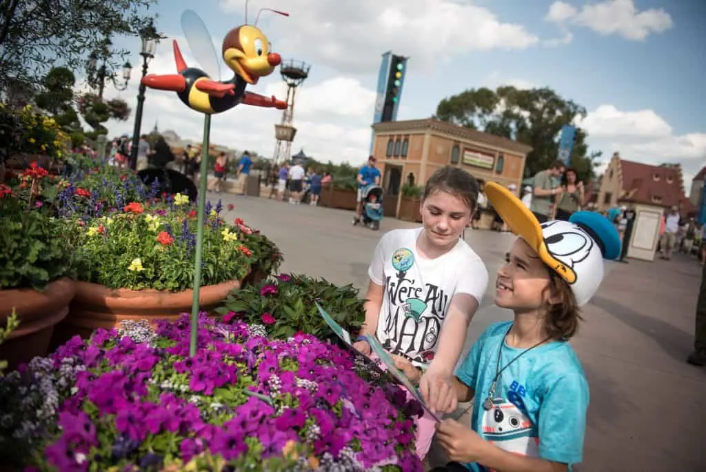 Kids will LOVE Epcot's Flower & Garden Festival! Here are some tips for making the most of the festival with your kids. #disneyworld #epcot #familytravel