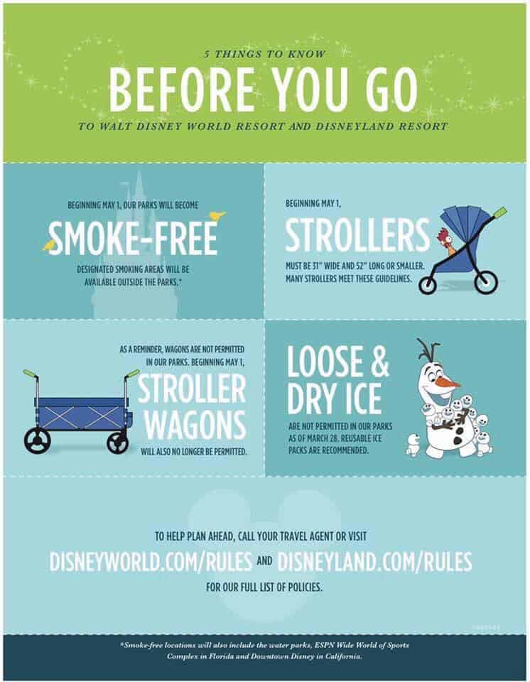 Stroller Wagons and Smoking No Longer Allowed in the Parks