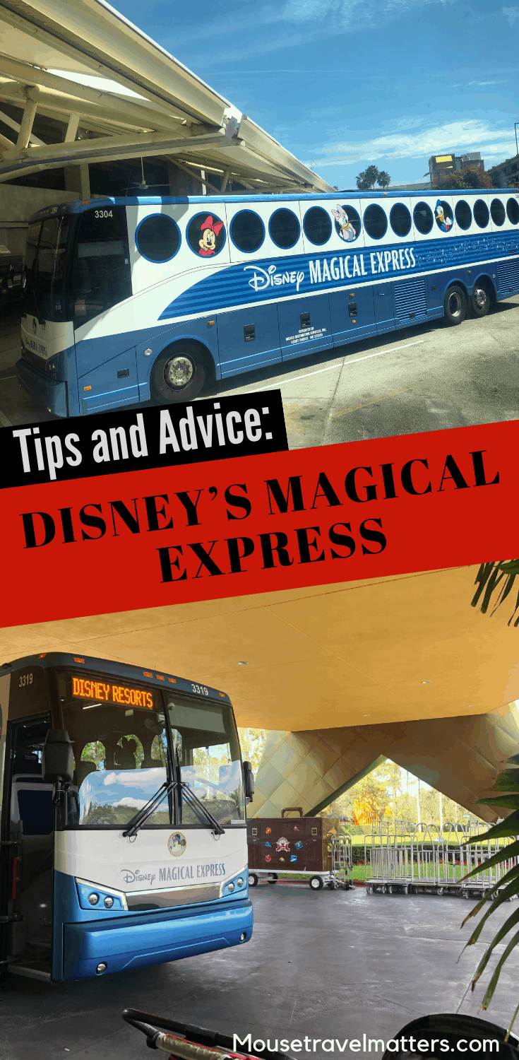 There are many perks of staying at a Disney Hotel, but one of our favorite is Disney’s Magical Express. We will share tips like who can use Disney’s Magical Express, how to get between parks, how to book a Disney’s Magical Express, and more! Come check out all of our Disney bus tips and save it to your Disney board so you can find it later. #Disney #magicalexpress #Disneytransportation