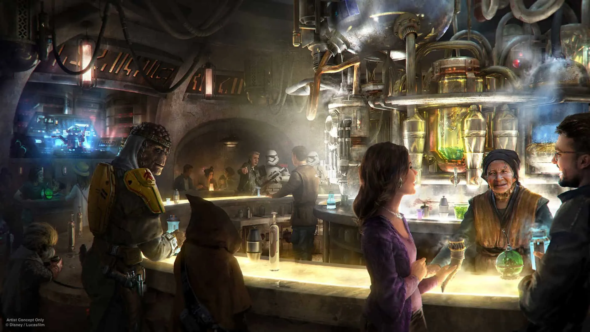 Oga’s Cantina Concept Art ©Disney