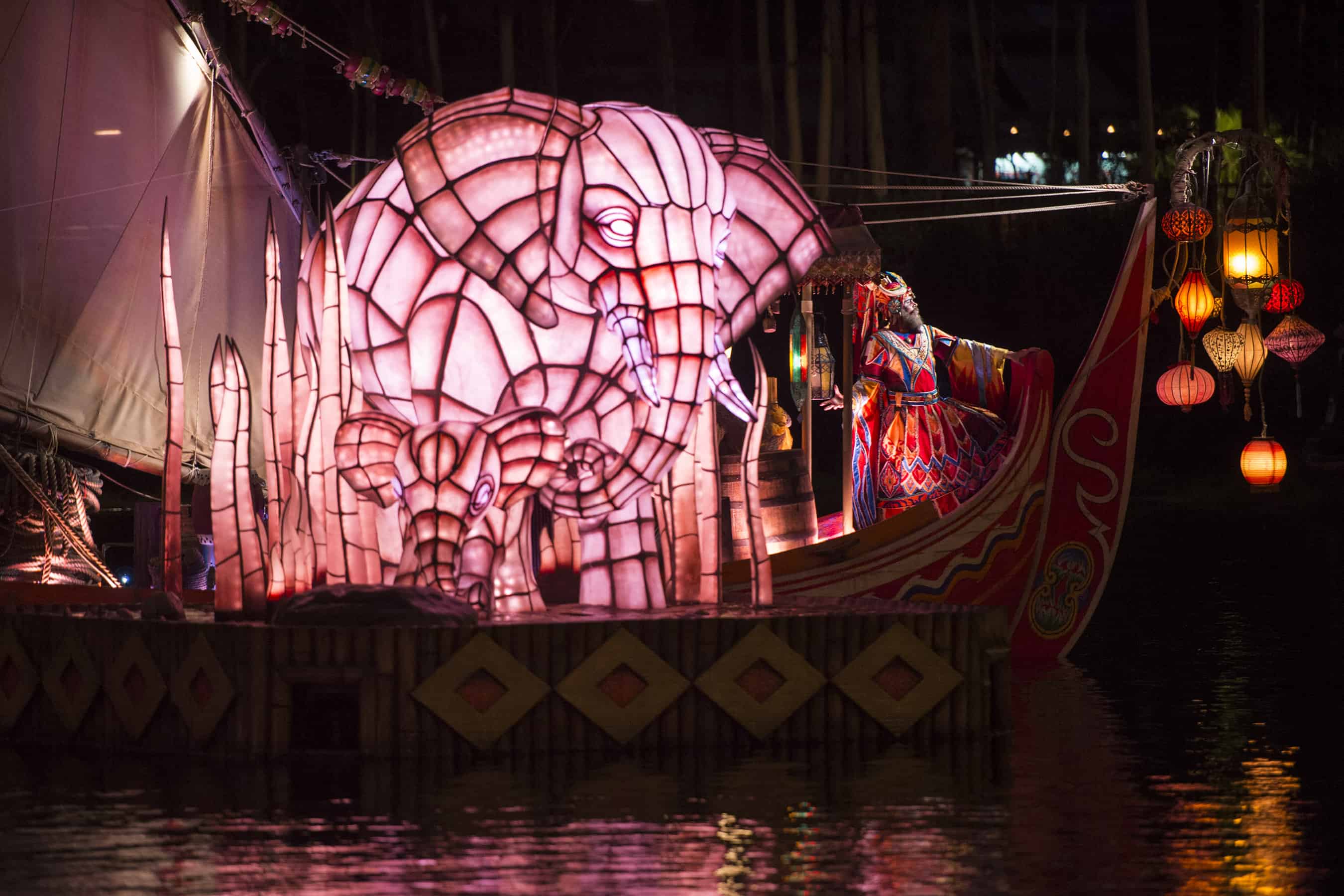 Animal Kingdom’s new Rivers of Light nighttime experience brings the beauty of nature to life with color changing floats, fountains, water screens, music, and much more. 