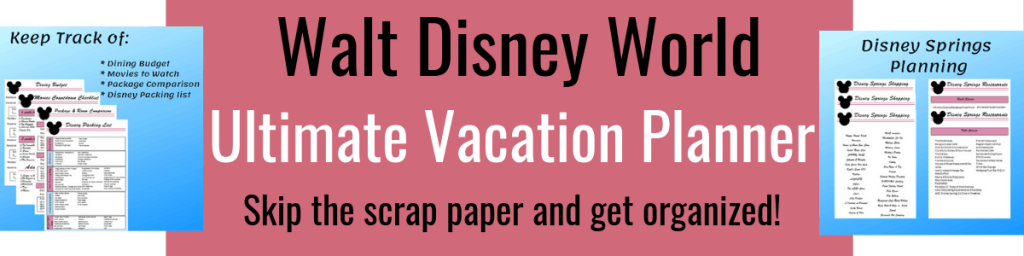 walt disney world vacation planner