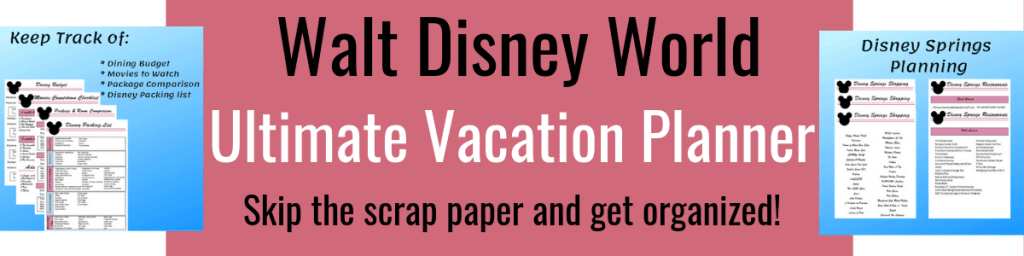 walt disney world vacation planner