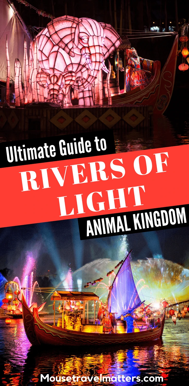 Animal Kingdom’s new Rivers of Light nighttime experience brings the beauty of nature to life with color changing floats, fountains, water screens, music, and much more. 