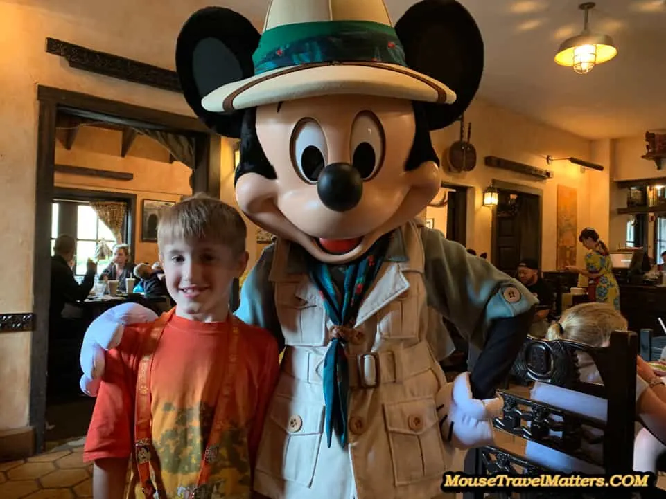 Safari Mickey Meet and Greet at Tusker House Restaurant