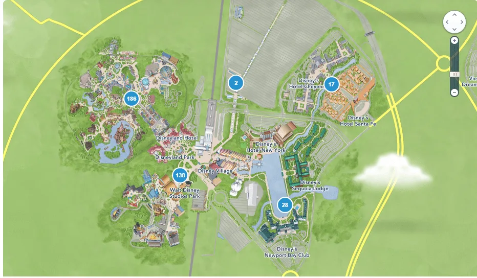 Map of Disneyland Paris — DLP Guide • Disneyland Paris Guidebook