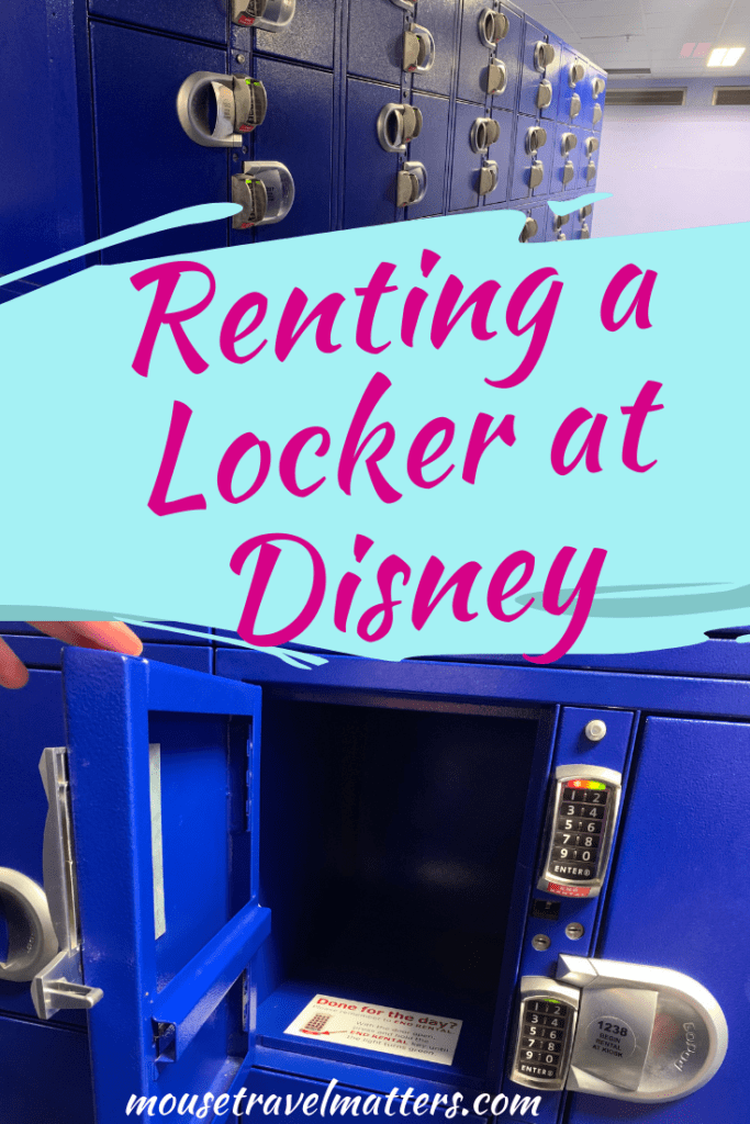 Rent a locker at Disney World to store items you don't want to carry with you all day long, like your packed lunch!