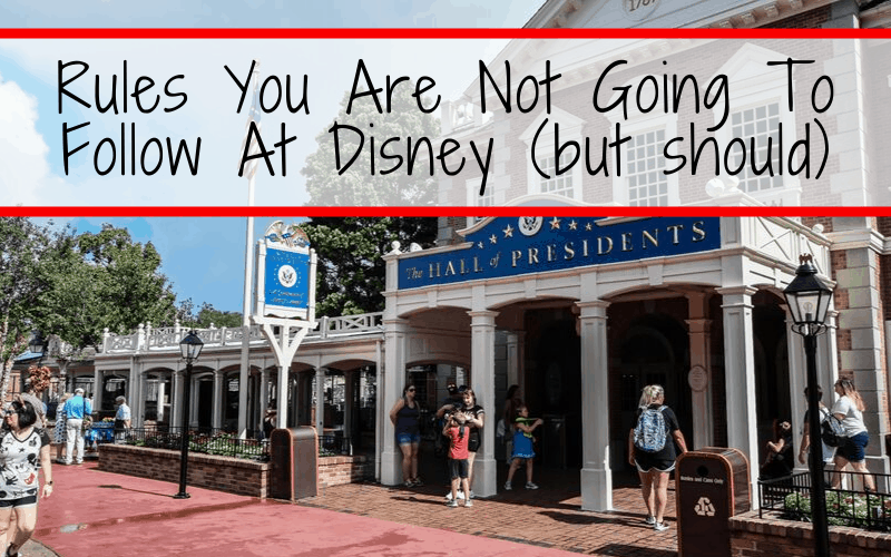 Rules You Are Not Going To Follow At Disney (but should)