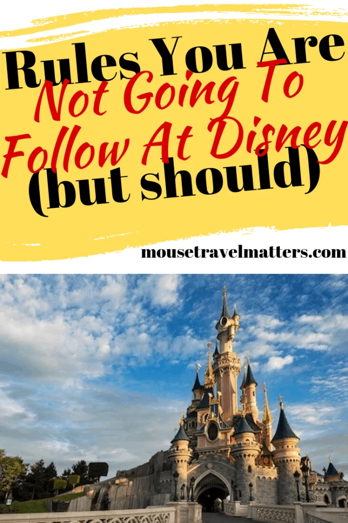 Rules You Are Not Going To Follow At Disney (but should)