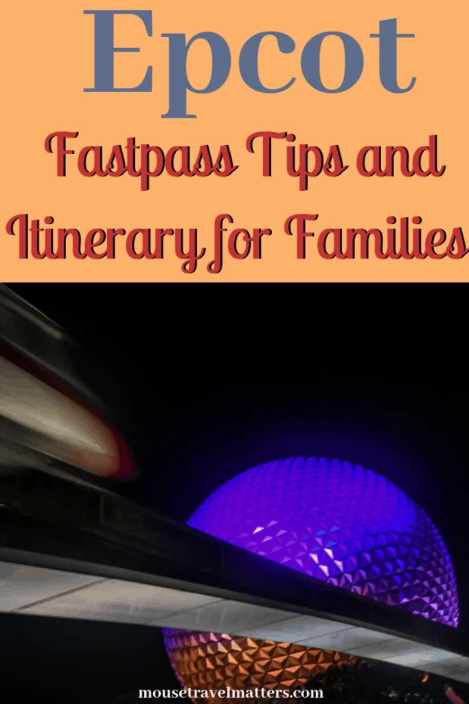 Epcot itinerary with kids. Tips to plan your day at the Walt Disney World park in Orlando, Florida. #Epcot #disneyvacation #disneyworld #DisneyTips