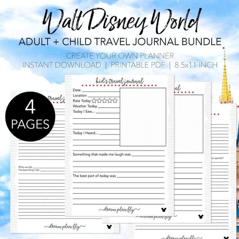 Walt Disney World vacation reveal ideas -- are you giving the gift of a Disney trip to someone for Christmas? Get an instant download of these awesome colorful printables from Etsy. Use them in an announcement letter or as part of a scavenger hunt. #DisneyWorld #DisneyVacation #etsy #DisneyParks