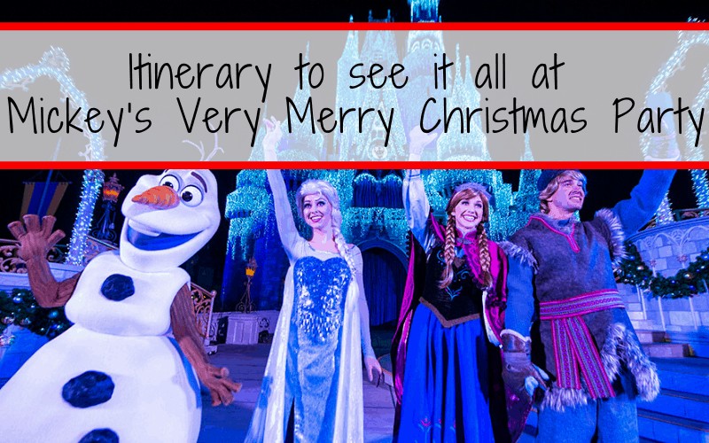 Itinerary to See All the Shows, Entertainment and a Character Meet-and-Greet at Mickey’s Very Merry Christmas Party #disneyworld #christmas