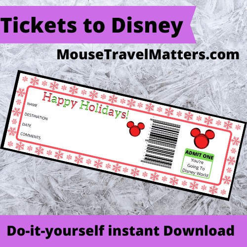 Walt Disney World vacation reveal ideas -- are you giving the gift of a Disney trip to someone for Christmas? Get an instant download of these awesome colorful printables from Etsy. Use them in an announcement letter or as part of a scavenger hunt. #DisneyWorld #DisneyVacation #etsy #DisneyParks