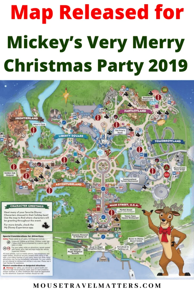 Map Released for Mickey’s Very Merry Christmas Party 2019 at the Magic Kingdom