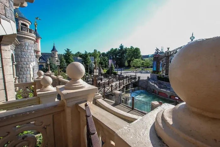 Inside Sleeping Beauty Castle you will find a sleeping dragon & the story of Aurora told through stained glass & tapestries along with a dragon's lair!