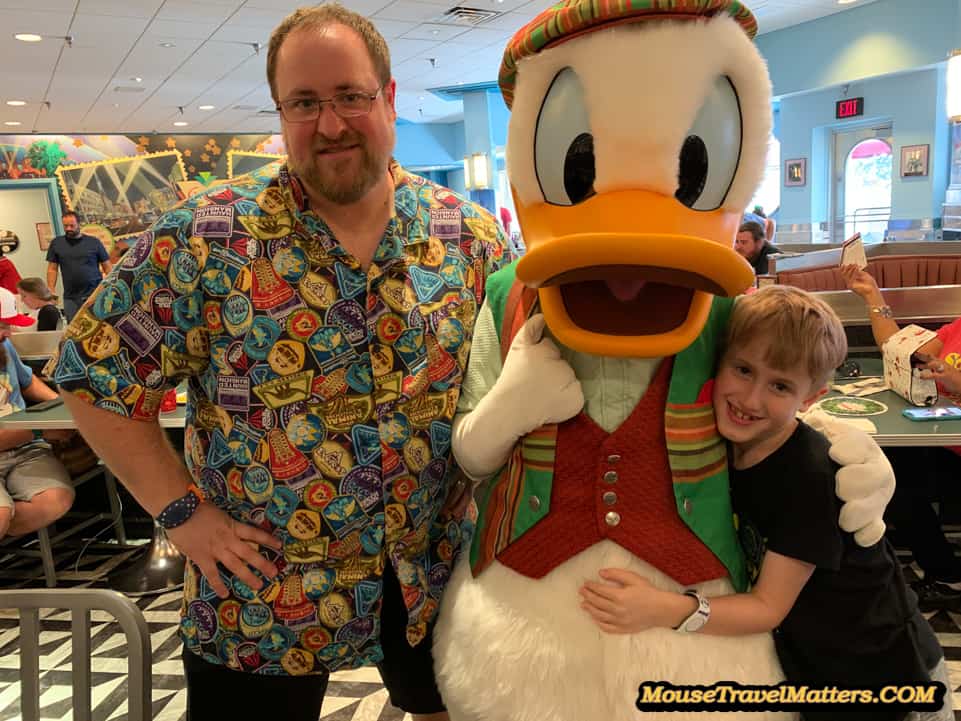 Donald meet and greet at Hollywood & Vine Restaurant in Disney's Hollywood Studios.