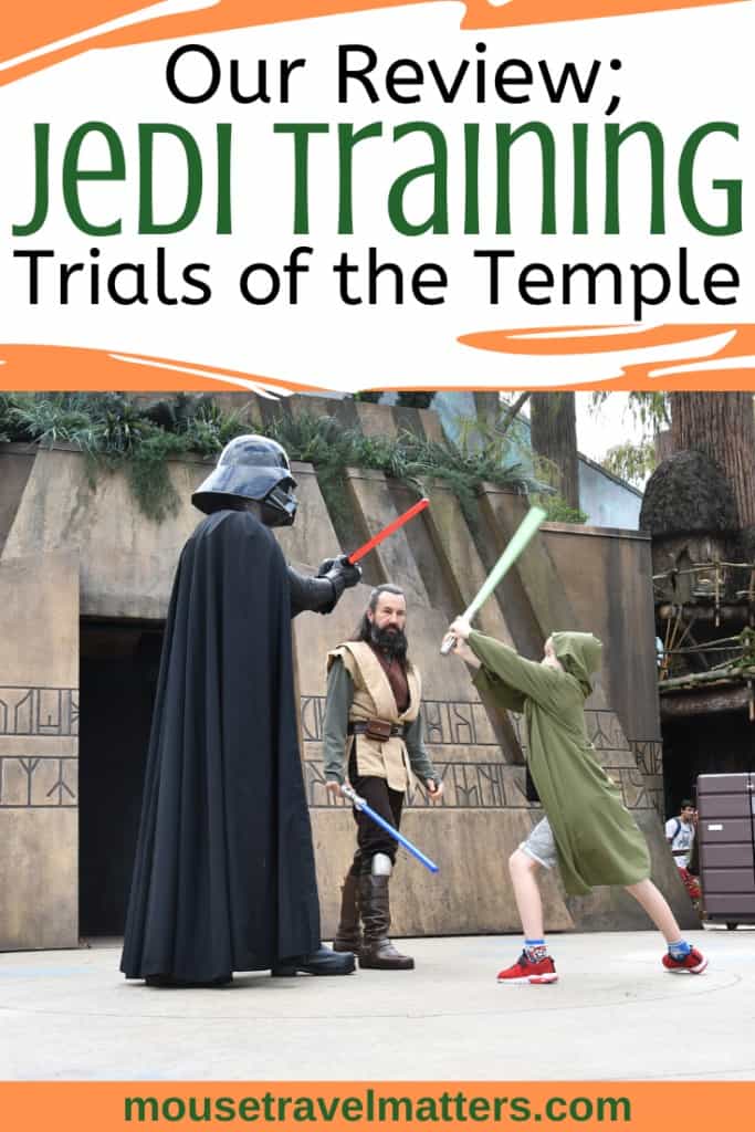 Learn all about Jedi Training at Walt Disney World and these easy tips and tricks that you can use to make sure your kids get to battle the dark side. #starwars #disneykids