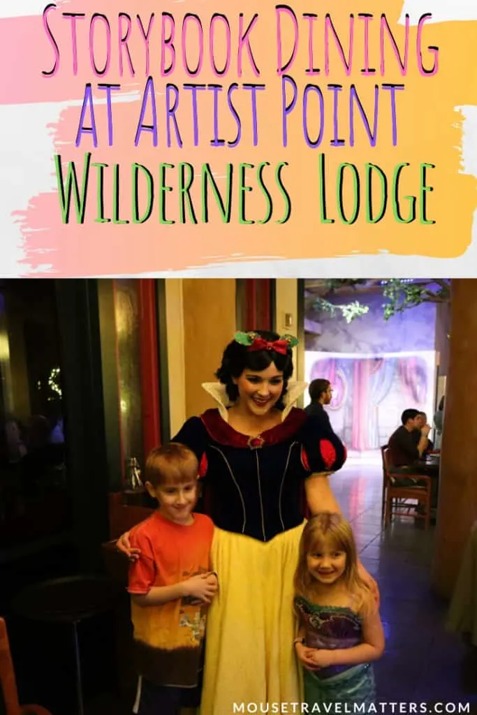 NEW Storybook Dining with Snow White at Artist Point at Disney's Wilderness Lodge. Dine with the Dwarves and The Evil Queen. Our magical dinner review.