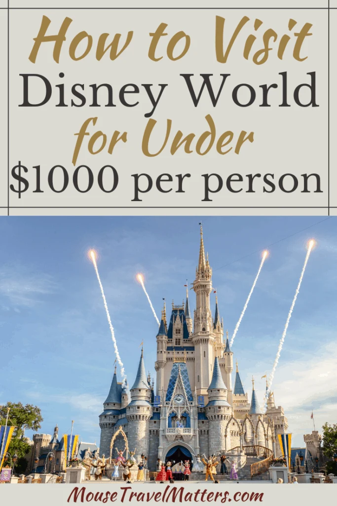 Did you know you can visit Disney World for under $1000? That's right, you don't have to pay an arm and a leg to enjoy the best of the Disney World magic. Save big on your next trip with this guide to visiting Disney for under $1000 per person for a 4 day stay! #DisneyWorldPlanning #DisneyWorldTips #DisneyTips #DisneyWorldBudget