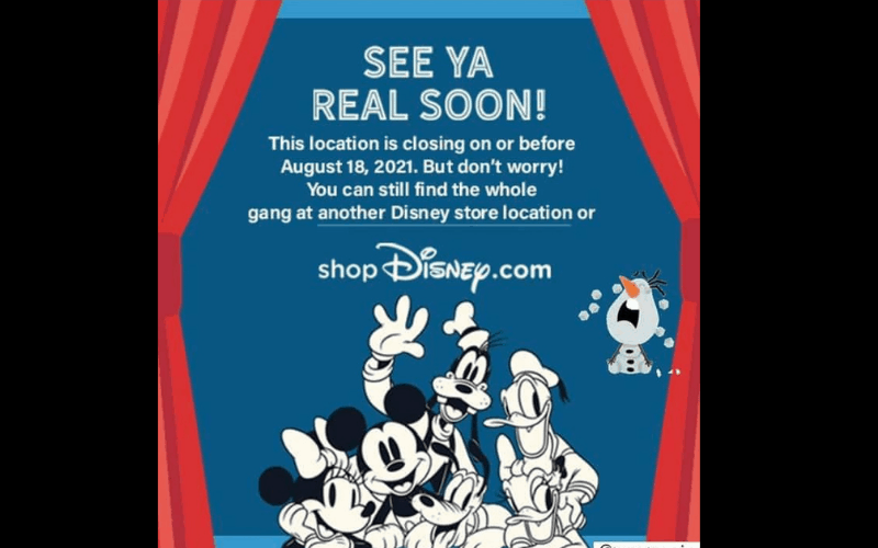 Disney to Close All Stores in Canada