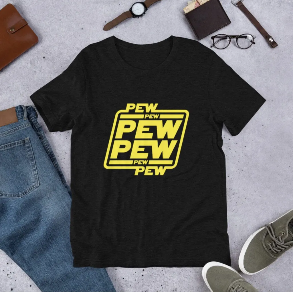 Pew Pew shirt Star Wars inspired clothing.