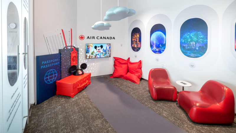 Air Canada Disney 50th lounge