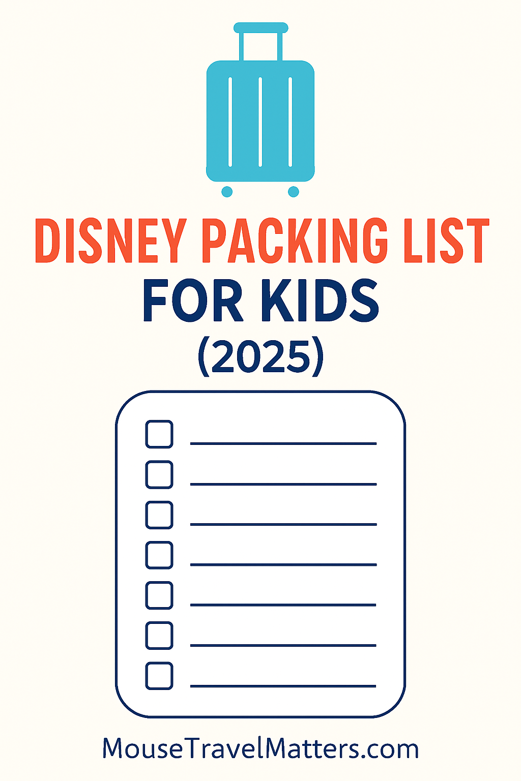 Disney Packing List for Kids: What to Bring in 2025 • Mouse Travel Matters