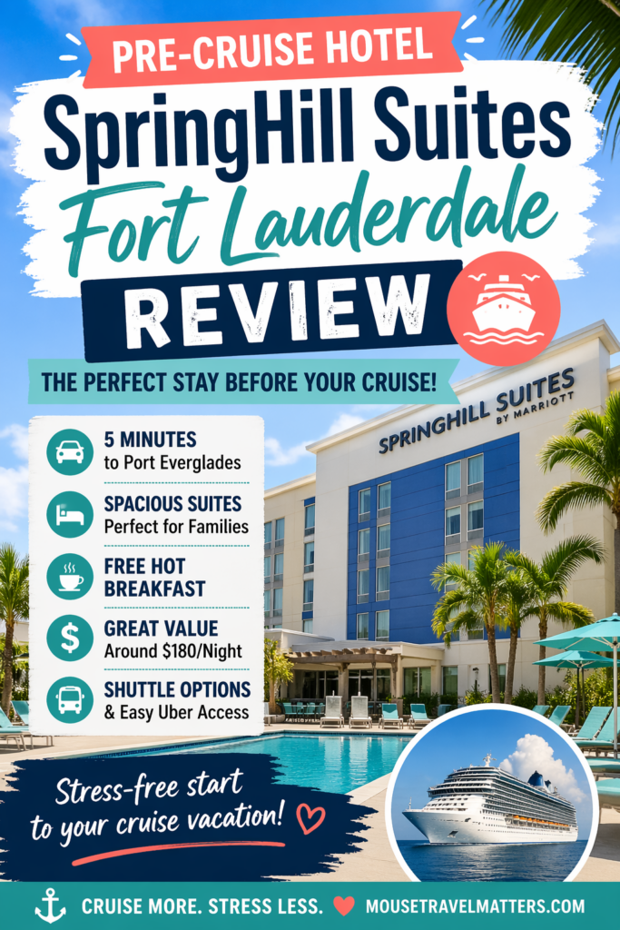 Planning a cruise from Fort Lauderdale? 🚢
This detailed review of SpringHill Suites near Port Everglades covers everything you need to know before booking.