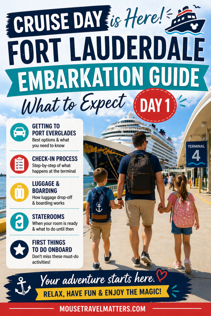 Embarking on your cruise from Fort Lauderdale? 🚢
Here&rsquo;s exactly what to expect on Day 1&mdash;from arrival at the port to stepping onboard.